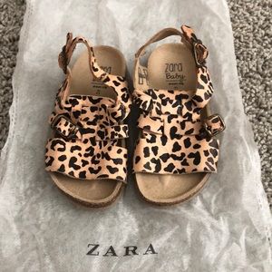 Zara leopard print sandals